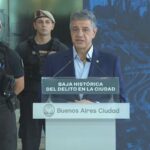 Jorge Macri anunció una caída histórica del delito