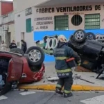 Violento choque y vuelco en Mataderos deja seis heridos