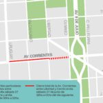 Conocé los cortes y desvíos programados para este fin de semana en Avenida Corrientes